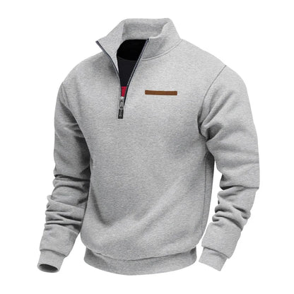 Heren Fleece Sweatshirt met Kwartrits