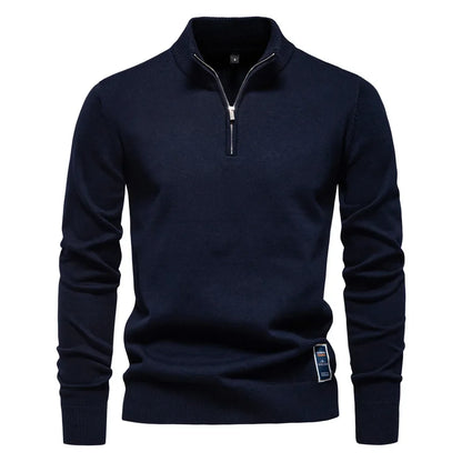 Heren Quarter-Zip Trui – Klassiek en Comfortabel – Regular Fit