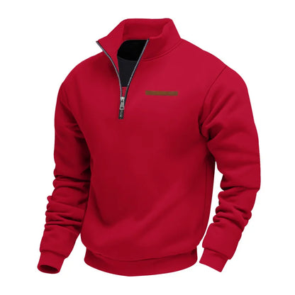 Heren Fleece Sweatshirt met Kwartrits
