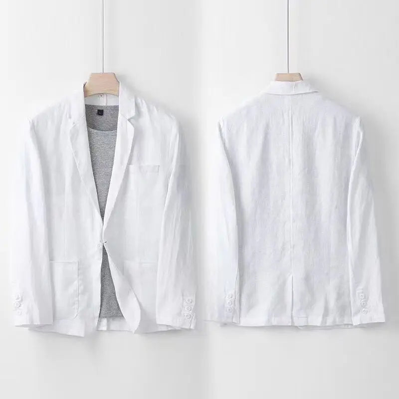 Men's Linen Suit Set – 3-Piece Breathable Summer Suit