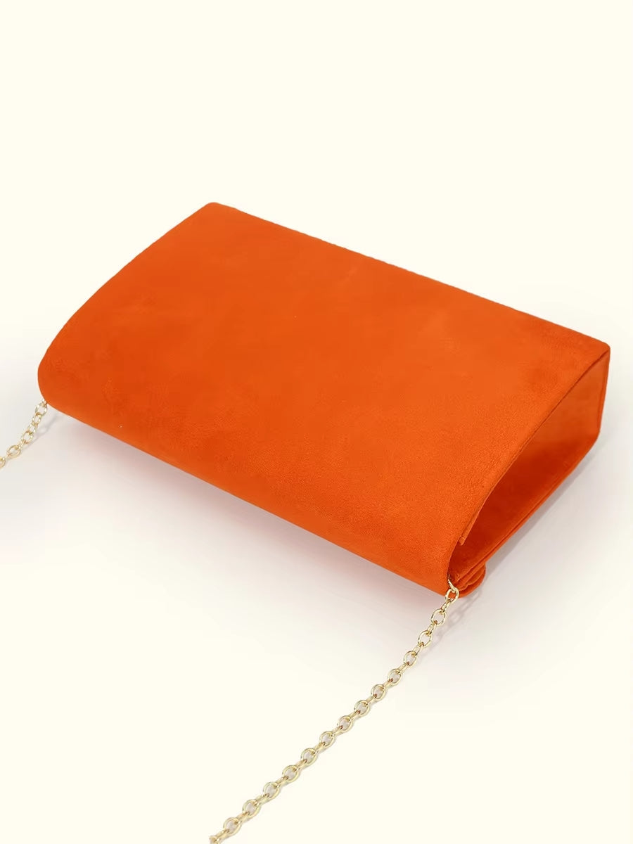 Fluwelen Envelope Clutch – Suède Look voor Avondelijke Elegantie