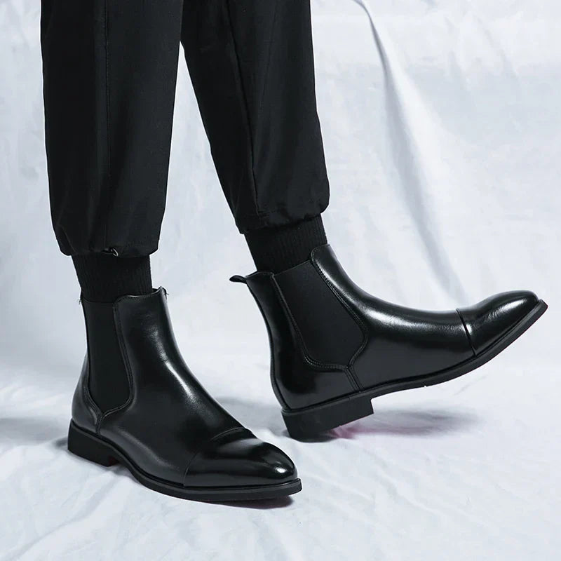 Men's Ankle Boots with Red Sole – Stylish Chelsea Boots for Every Occasion