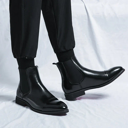 Men's Ankle Boots with Red Sole – Stylish Chelsea Boots for Every Occasion