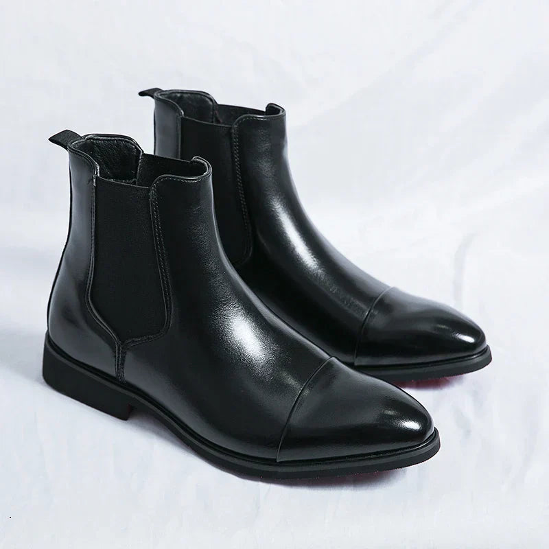Men's Ankle Boots with Red Sole – Stylish Chelsea Boots for Every Occasion