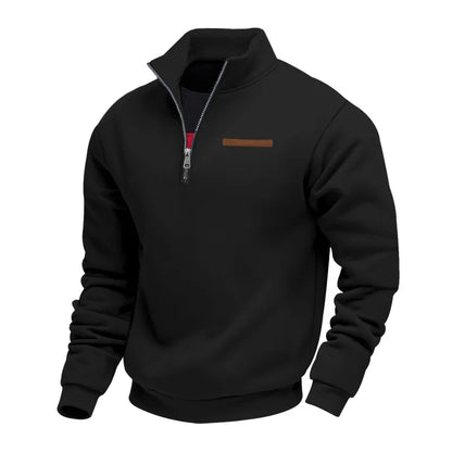Heren Fleece Sweatshirt met Kwartrits