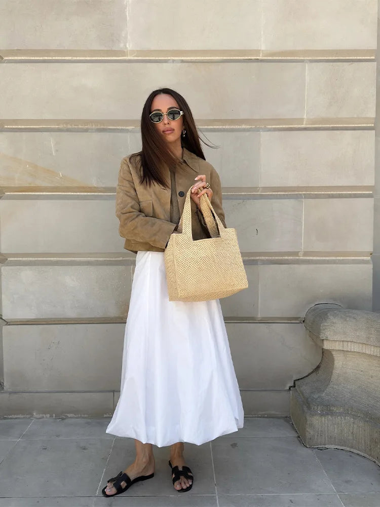 Dames Suède Jas – Korte Stijl met Knopen en Tailored Pasvorm