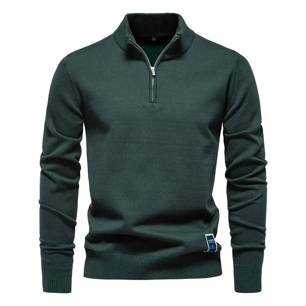 Heren Quarter-Zip Trui – Klassiek en Comfortabel – Regular Fit