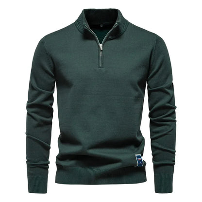 Heren Quarter-Zip Trui – Klassiek en Comfortabel – Regular Fit