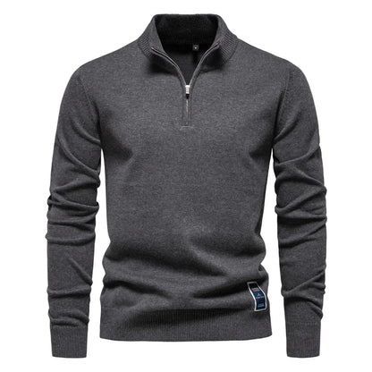 Heren Quarter-Zip Trui – Klassiek en Comfortabel – Regular Fit