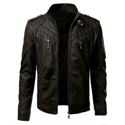 Luxe Leather Men's Jacket – Timeless & Comfortable