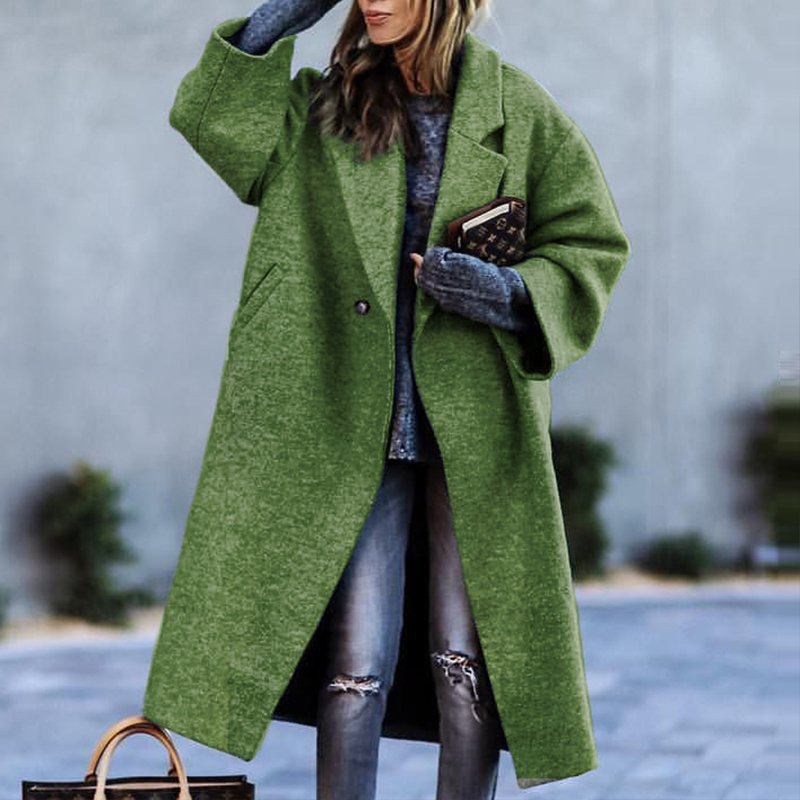 Elegante Lange Dames Trenchcoat – Stijlvolle Jas voor Herfst en Winter