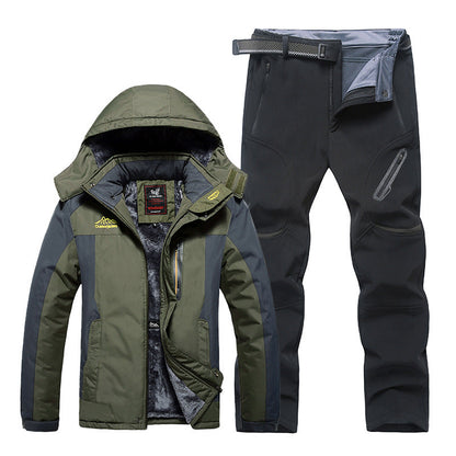 Men's Waterproof Winter Set – Lined Jacket and Pants for Outdoor Adventures