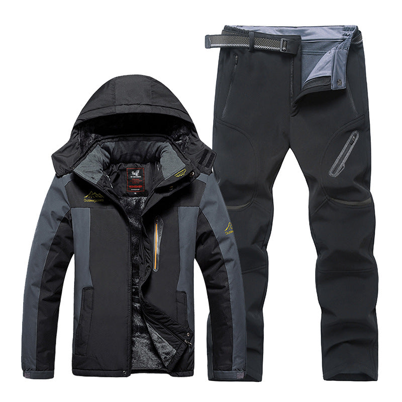 Men's Waterproof Winter Set – Lined Jacket and Pants for Outdoor Adventures