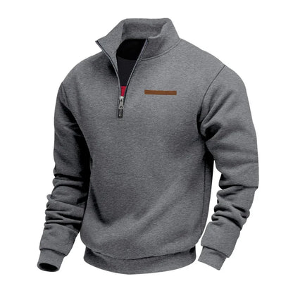 Heren Fleece Sweatshirt met Kwartrits
