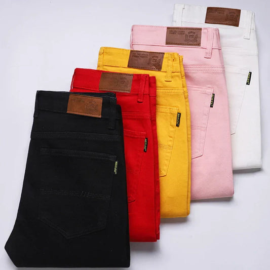 Heren Casual Jeans – Slim Straight Comfort Fit