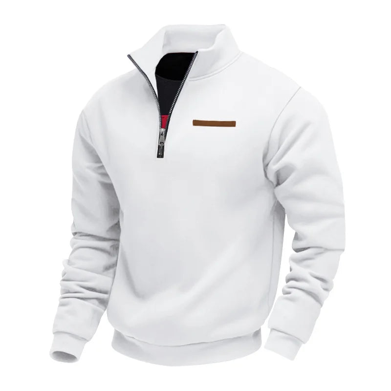 Heren Fleece Sweatshirt met Kwartrits