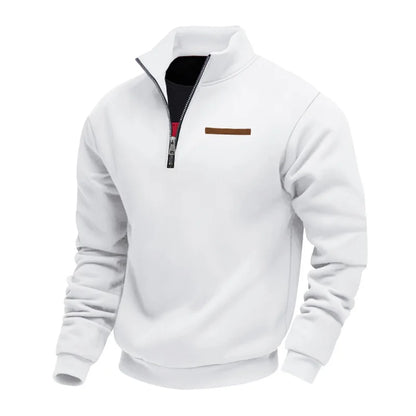 Heren Fleece Sweatshirt met Kwartrits