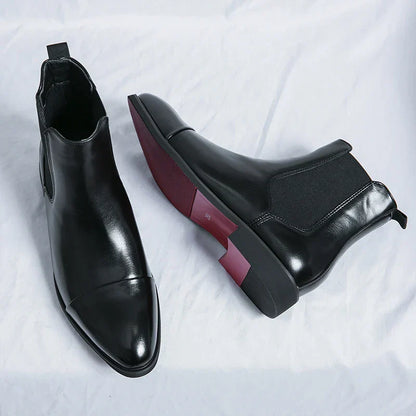 Men's Ankle Boots with Red Sole – Stylish Chelsea Boots for Every Occasion