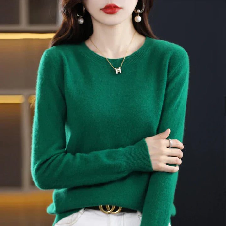 Women's Sweater of 100% Cashmere – Classic Round Neck & Timeless Elegance