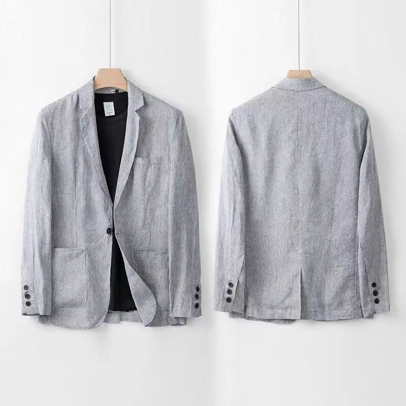Men's Linen Suit Set – 3-Piece Breathable Summer Suit