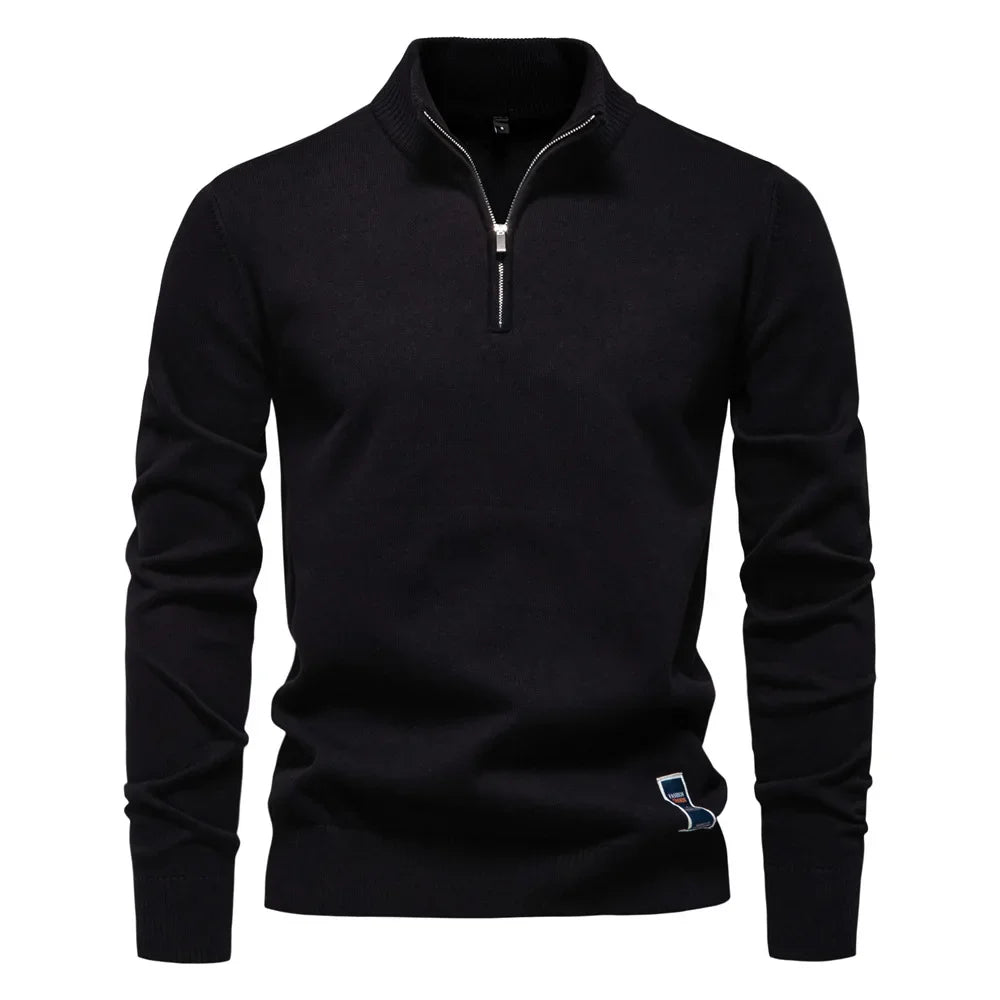 Heren Quarter-Zip Trui – Klassiek en Comfortabel – Regular Fit