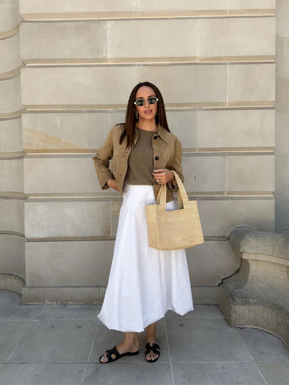 Dames Suède Jas – Korte Stijl met Knopen en Tailored Pasvorm