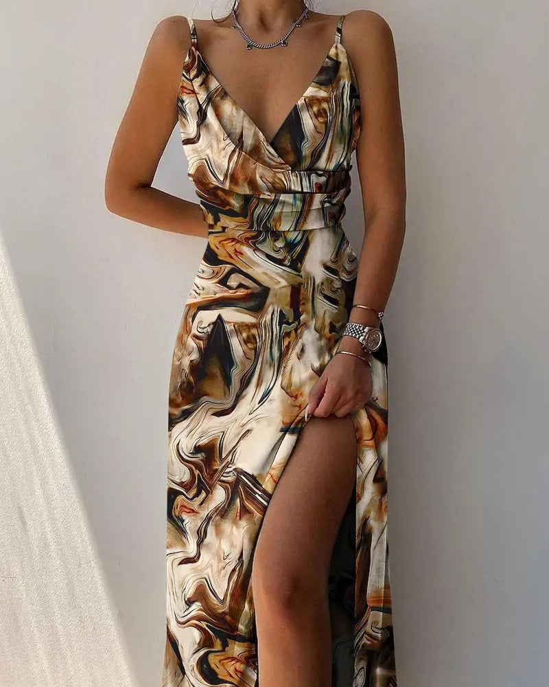 Elara Maxi Jurk | Satijnlook & Elegante Avondstijl