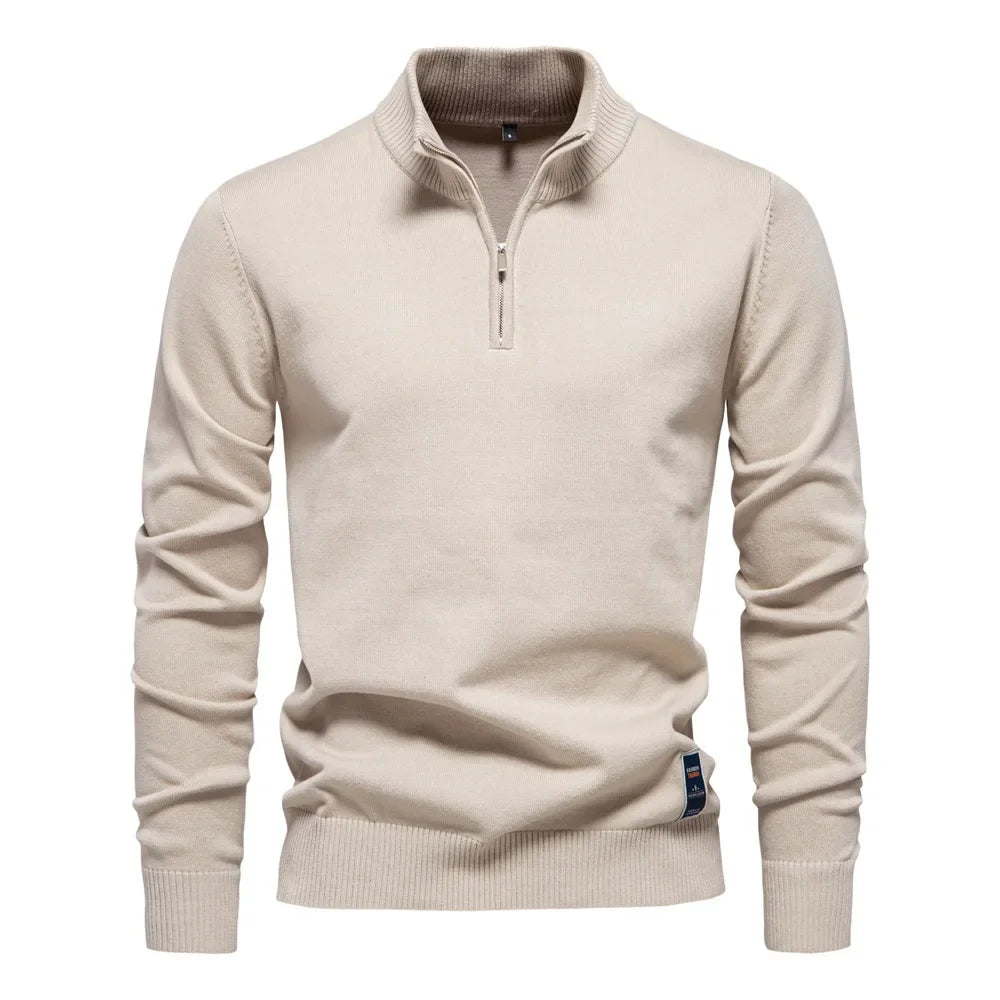 Heren Quarter-Zip Trui – Klassiek en Comfortabel – Regular Fit
