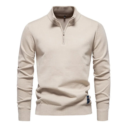 Heren Quarter-Zip Trui – Klassiek en Comfortabel – Regular Fit