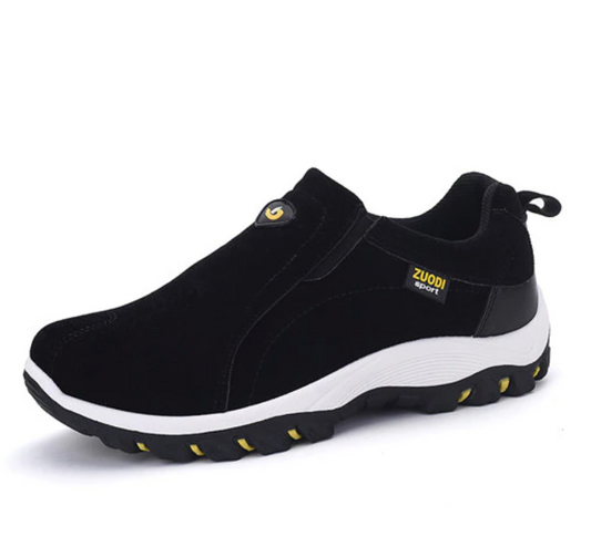 Comfortabele Wandelschoenen voor Heren – Slip-On met Schokdemping-Heren Schoenen > Wandelschoenen-Myna Mode-Zwart-UK 4 / US 5-Myna Mode