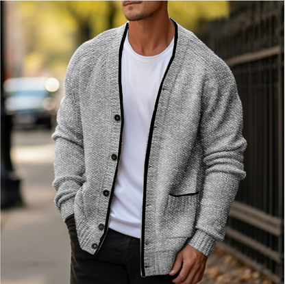 Men's Knitted Vest – Warm Cardigan for Autumn and Winter