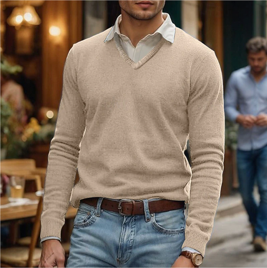Men's V-Neck Sweater – Elegant, Comfortable & Versatile