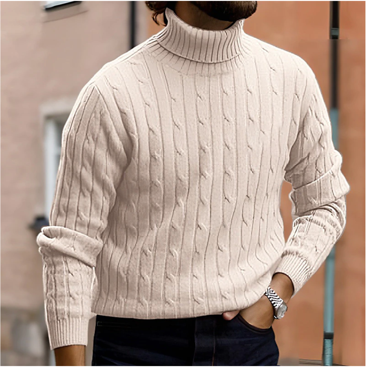 Stylish Turtleneck Sweater for Men – Warm & Elegant