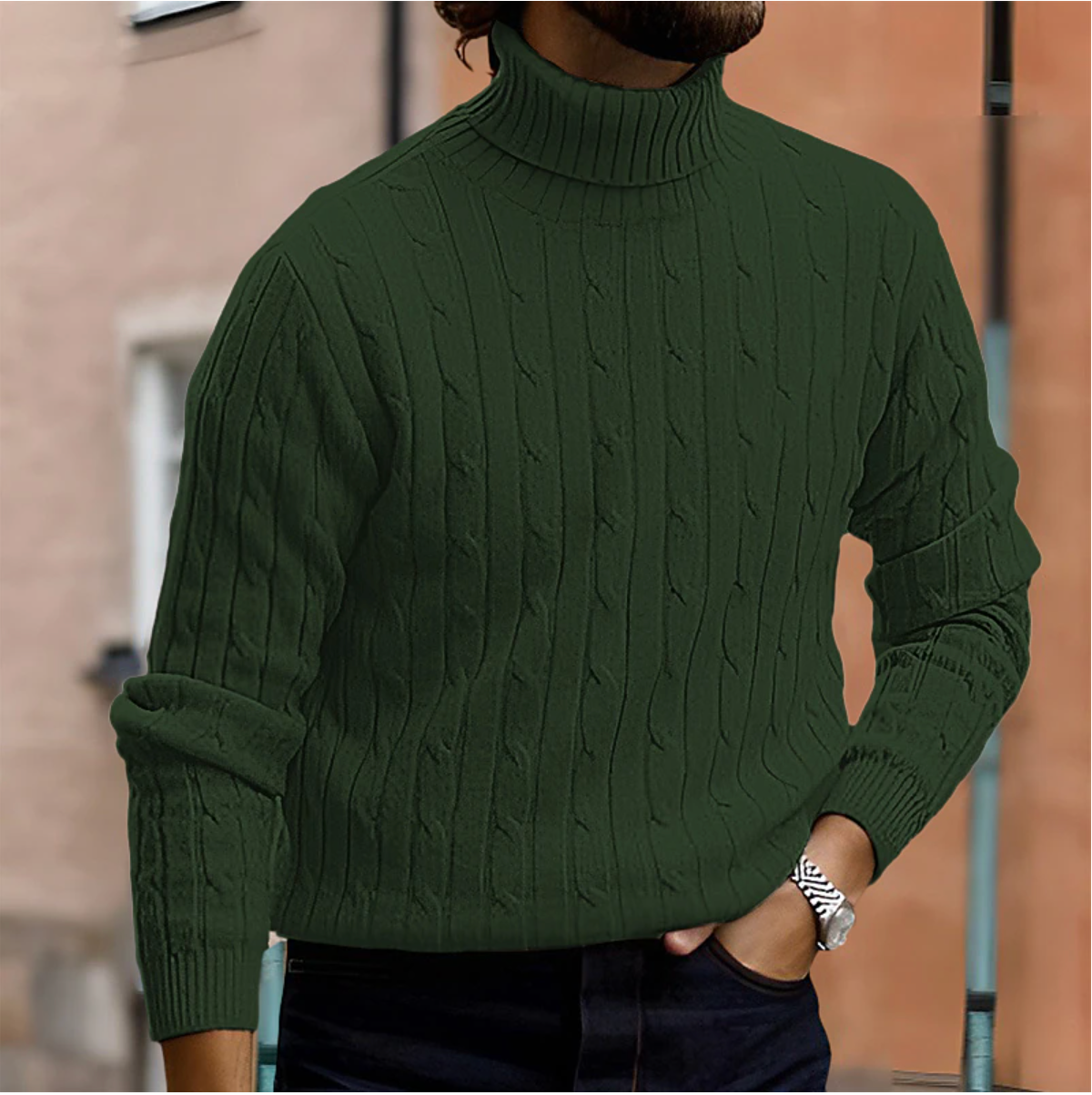 Stylish Turtleneck Sweater for Men – Warm & Elegant