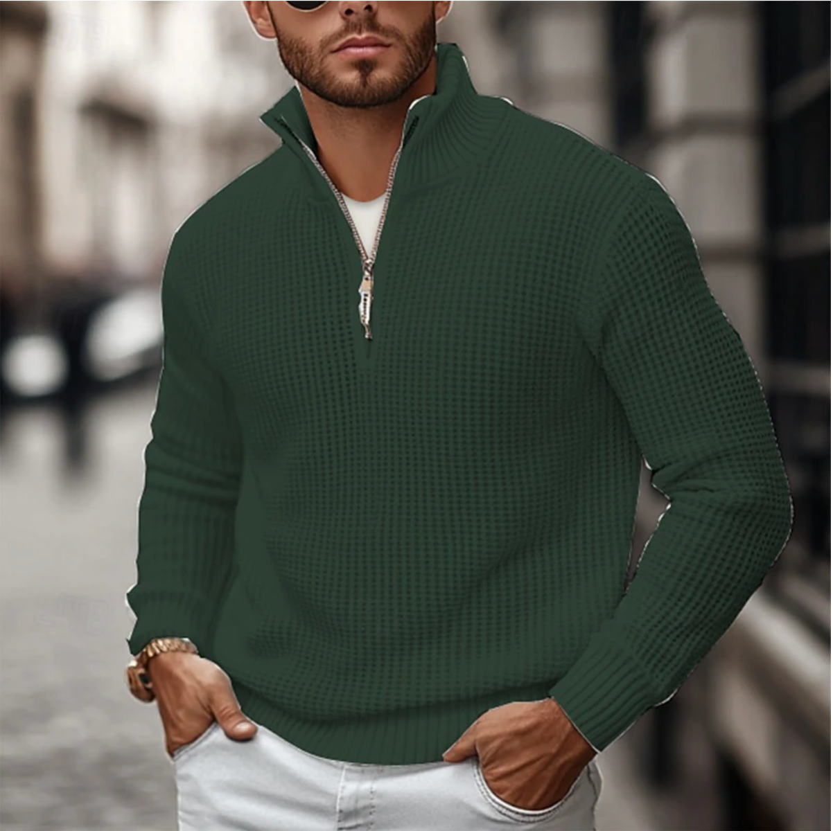 Heren Sweater met Rits – Lichtgewicht & Comfortabel