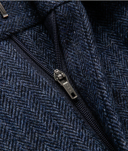 Heren Tweed Broek met Vintage Look en Comfortabele Pasvorm