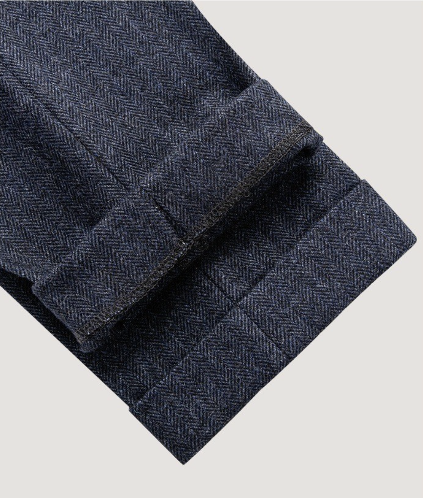 Heren Tweed Broek met Vintage Look en Comfortabele Pasvorm