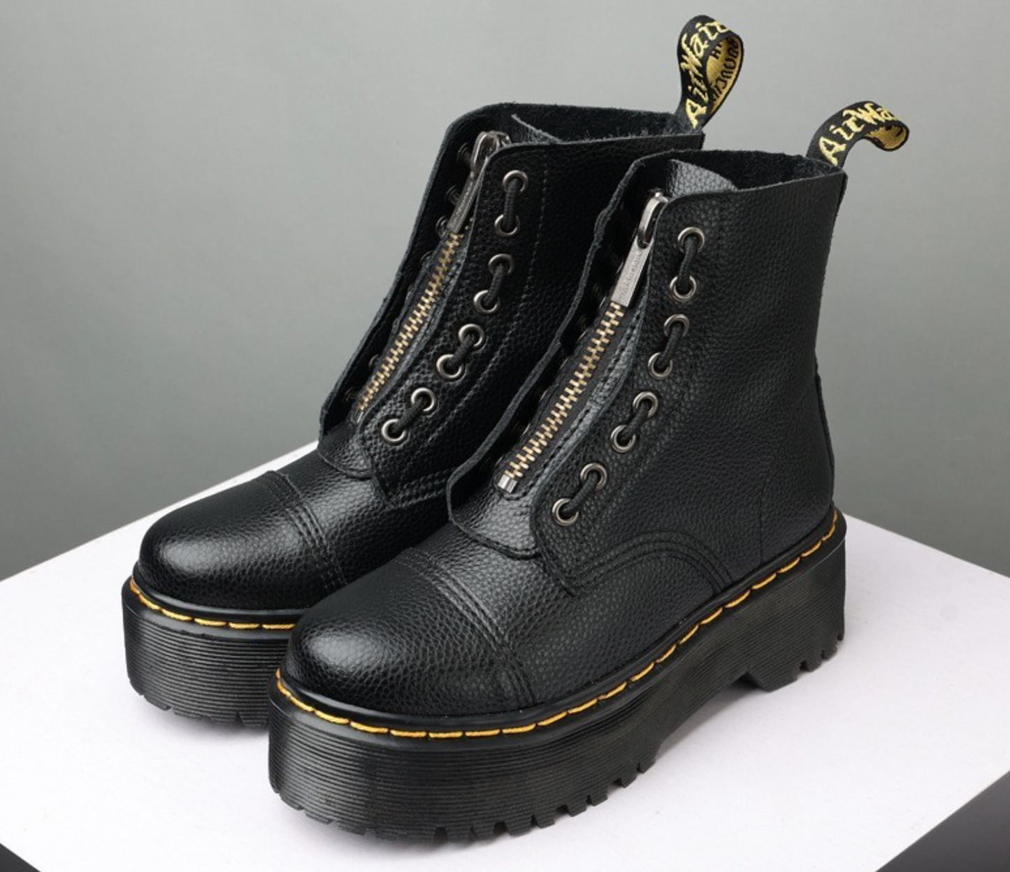 Platform Boots with Lychee Texture