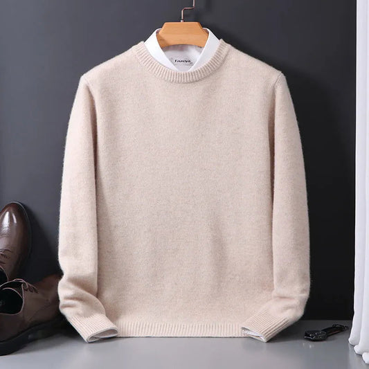 Men's Sweater with Soft Texture and Long Sleeves