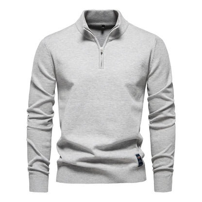 Heren Quarter-Zip Trui – Klassiek en Comfortabel – Regular Fit