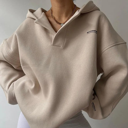 Dames hoodie – Minimalistisch ontwerp – Oversized & comfortabel voor herfst en winter