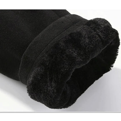 Men's Trenchcoat with Hood – Wool Blend, Faux Fur Lined, Single-Breasted Design