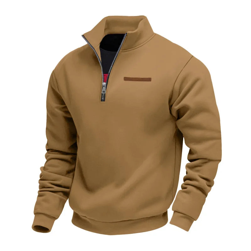 Heren Fleece Sweatshirt met Kwartrits