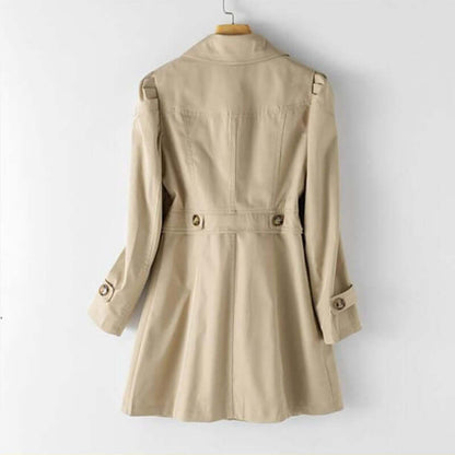 Halblanger Damen-Trenchcoat mit Ein-Knopf-Verschluss und eleganter Passform