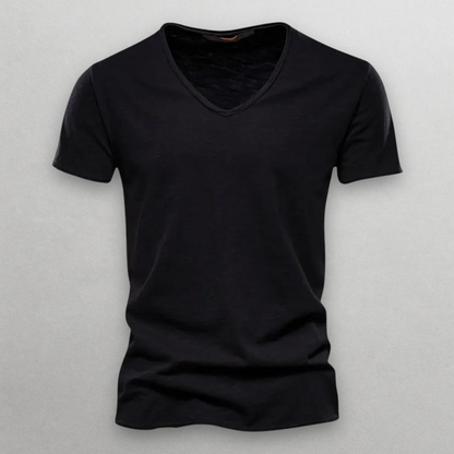 V-Hals T-Shirt voor Heren – Katoenen Slim Fit