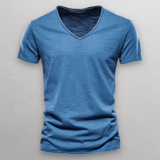 V-Hals T-Shirt voor Heren – Katoenen Slim Fit