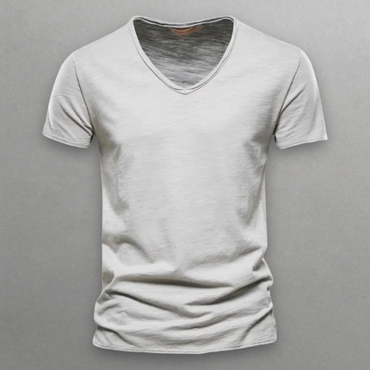 V-Hals T-Shirt voor Heren – Katoenen Slim Fit