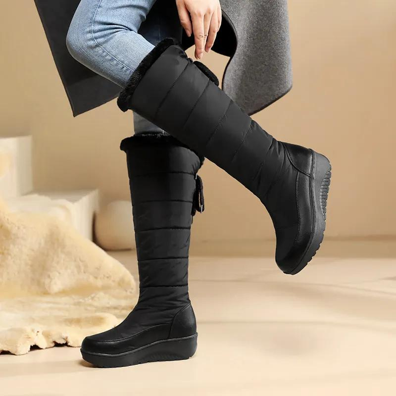Women's Winter Boots with Fur Lining – Knee-High & Warm for Snowy Days
