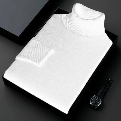 Heren Coltrui – Slim Fit Gebreide Trui met Lange Mouwen