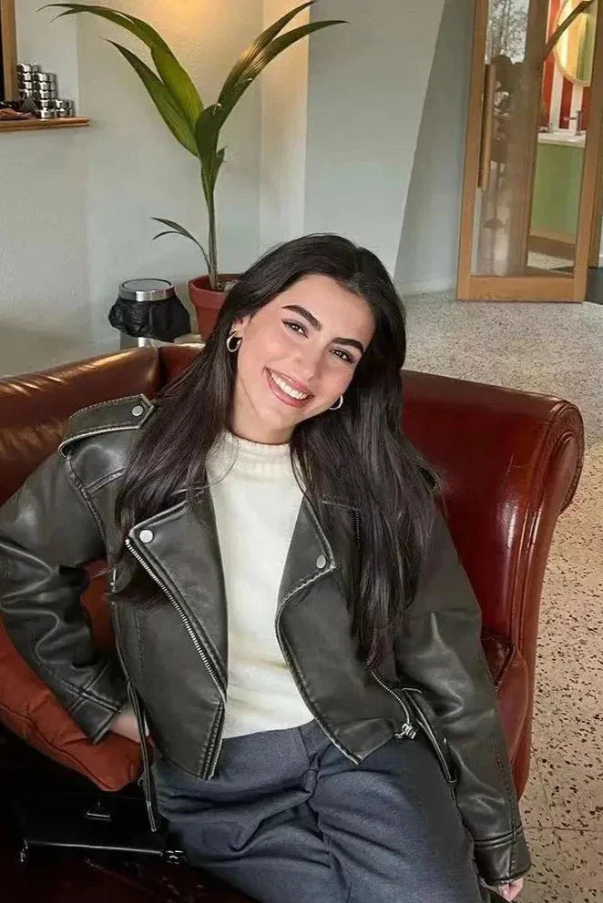 MynaMode | Short Biker Jacket for Women – Modern & Stylish